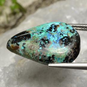Chrysocolla Gemstone in 21.9 x 15.6 mm Size for Sale, Chrysocolla Stone in Multicolor Color