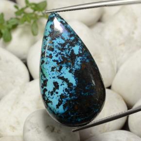 48.6ct Pear Cabochon Multicolor Chrysocolla Gem for sale 48.6ct Pear Cabochon Multicolor Chrysocolla Gem (ID: 471063)
