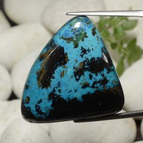 59.64 ct Multicolor Chrysocolla Stone, Natural Chrysocolla in Trillion Cabochon Shape for Sale