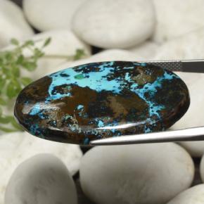 Chrysocolla Gemstone in 36.7 x 26.7 mm Size for Sale, Chrysocolla Stone in Multicolor Color