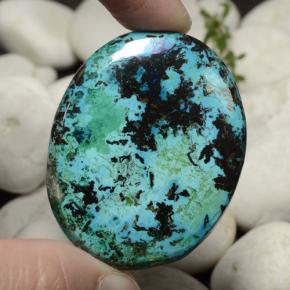 87.8ct Oval Cabochon Multicolor Chrysocolla Gem for sale 87.8ct Oval Cabochon Multicolor Chrysocolla Gem (ID: 471067)