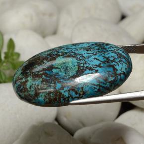 Chrysocolla Gemstone in 32.5 x 23.1 mm Size for Sale, Chrysocolla Stone in Multicolor Color