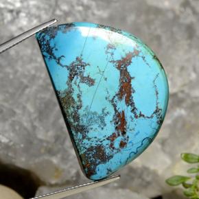 38.3ct Half Moon Cabochon Multicolor Chrysocolla Gem for sale 38.3ct Half Moon Cabochon Multicolor Chrysocolla Gem (ID: 471134)