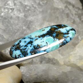 Chrysocolla Gemstone in 47.5 x 28.6 mm Size for Sale, Chrysocolla Stone in Multicolor Color