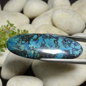Chrysocolla Gemstone in 46.6 x 18.3 mm Size for Sale, Chrysocolla Stone in Multicolor Color