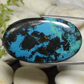 89.23 ct Multicolor Chrysocolla Stone, Natural Chrysocolla in Oval Cabochon Shape for Sale