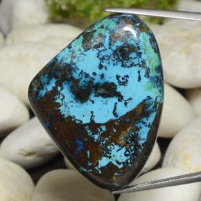 74.54 ct Multicolor Chrysocolla Stone, Natural Chrysocolla in Pear Cabochon Shape for Sale