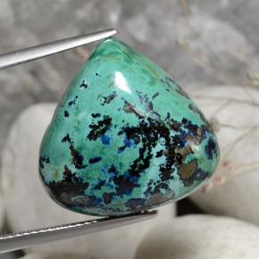 26.5ct Pear Cabochon Multicolor Chrysocolla Gem for sale 26.5ct Pear Cabochon Multicolor Chrysocolla Gem (ID: 472368)