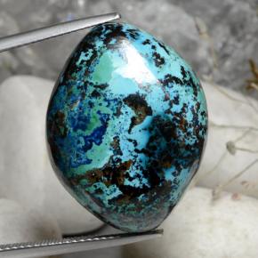 40.80 ct Multicolor Chrysocolla Gemstone, Chrysocolla Gem in Fancy Cabochon Shape for Sale.