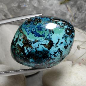 40.80 ct Multicolor Chrysocolla Stone, Natural Chrysocolla in Fancy Cabochon Shape for Sale