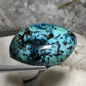 Chrysocolla Gemstone in 25.3 x 19.9 mm Size for Sale, Chrysocolla Stone in Multicolor Color