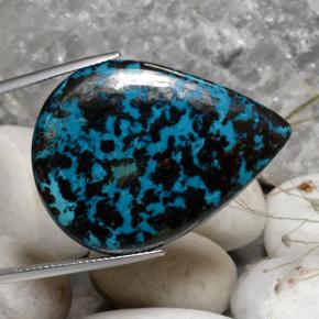 53.42 ct Multicolor Chrysocolla Stone, Natural Chrysocolla in Pear Cabochon Shape for Sale