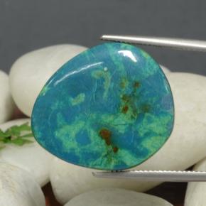 24.72 ct Multicolor Chrysocolla Stone, Natural Chrysocolla in Fancy Cabochon Shape for Sale