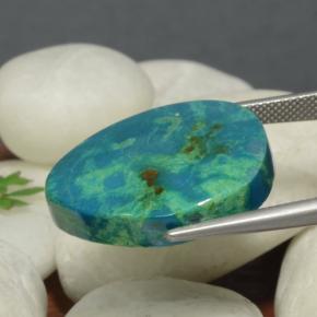 Chrysocolla Gemstone in 24.9 x 21.8 mm Size for Sale, Chrysocolla Stone in Multicolor Color