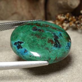 Chrysocolla Gemstone in 22.3 mm Size for Sale, Chrysocolla Stone in Multicolor Color