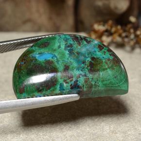 Chrysocolla Gemstone in 26.1 x 17.2 mm Size for Sale, Chrysocolla Stone in Multicolor Color