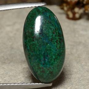 10.36 ct Multicolor Chrysocolla Gemstone, Chrysocolla Gem in Oval Cabochon Shape for Sale.