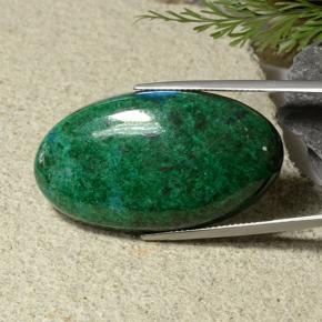 60.57 ct Multicolor Chrysocolla Stone, Natural Chrysocolla in Oval Cabochon Shape for Sale