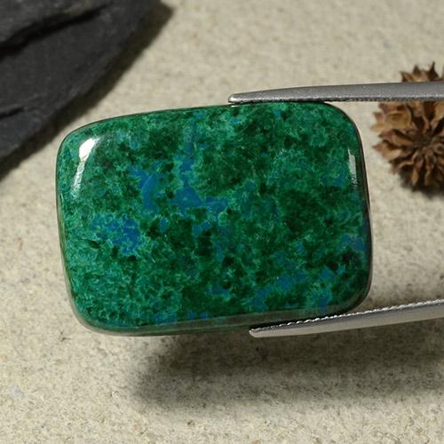 44.08 ct Green Chrysocolla Stone, Natural Chrysocolla in Cushion Cabochon Shape for Sale
