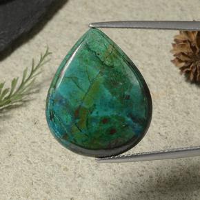 17.1ct Pear Cabochon Multicolor Chrysocolla Gem for sale 17.1ct Pear Cabochon Multicolor Chrysocolla Gem (ID: 486390)