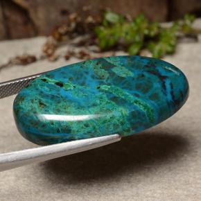 Chrysocolla Gemstone in 34.8 x 18.8 mm Size for Sale, Chrysocolla Stone in Multicolor Color
