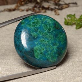 44.93 ct Multicolor Chrysocolla Stone, Natural Chrysocolla in Round Cabochon Shape for Sale