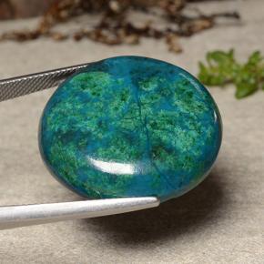 Chrysocolla Gemstone in 26.8 mm Size for Sale, Chrysocolla Stone in Multicolor Color
