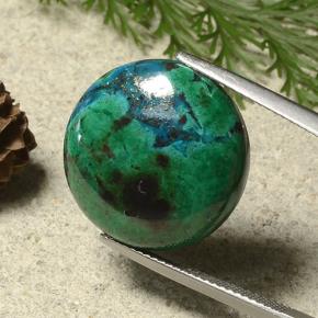 19.58 ct Multicolor Chrysocolla Stone, Natural Chrysocolla in Round Cabochon Shape for Sale