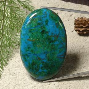 114.71 ct Multicolor Chrysocolla Gemstone, Chrysocolla Gem in Oval Cabochon Shape for Sale.