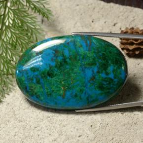 114.71 ct Multicolor Chrysocolla Stone, Natural Chrysocolla in Oval Cabochon Shape for Sale