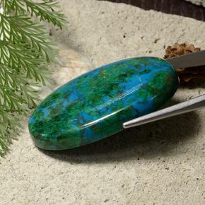Chrysocolla Gemstone in 46.8 x 31.1 mm Size for Sale, Chrysocolla Stone in Multicolor Color