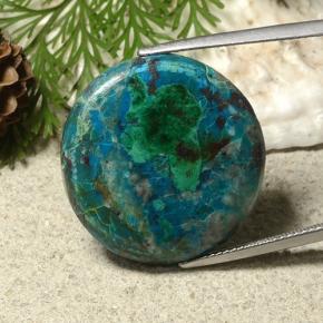 23.6ct Round Cabochon Multicolor Chrysocolla Gem for sale 23.6ct Round Cabochon Multicolor Chrysocolla Gem (ID: 486508)