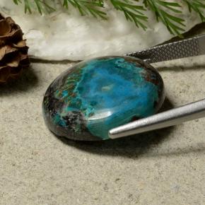 Chrysocolla Gemstone in 21.3 mm Size for Sale, Chrysocolla Stone in Multicolor Color