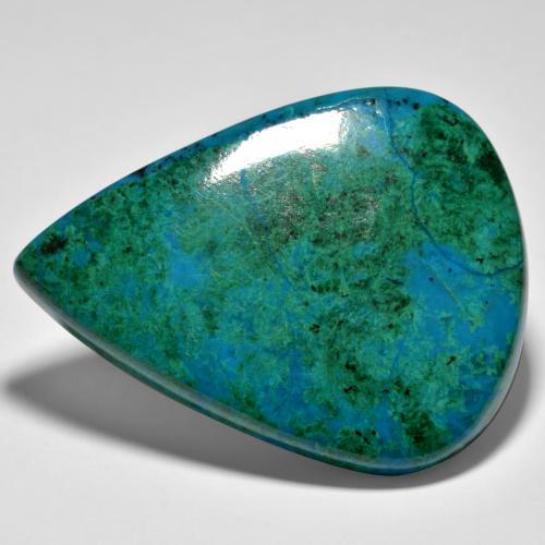 74.35 ct Multicolor Chrysocolla Stone, Natural Chrysocolla in Pear Cabochon Shape for Sale
