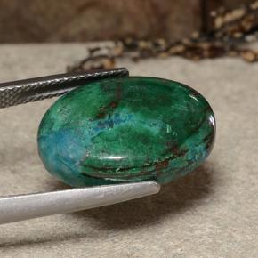 Chrysocolla Gemstone in 17.9 x 13.5 mm Size for Sale, Chrysocolla Stone in Multicolor Color