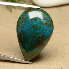 Chrysocolla Gemstone in 22.9 x 15.9 mm Size for Sale, Chrysocolla Stone in Multicolor Color