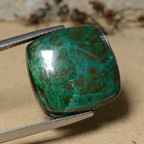 17.07 ct Multicolor Chrysocolla Stone, Natural Chrysocolla in Cushion Cabochon Shape for Sale
