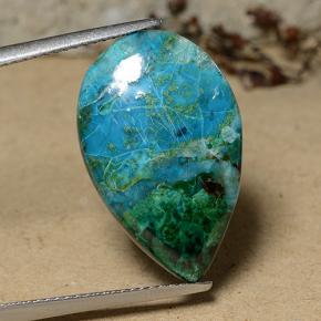 Chrysocolla Gemstone in 22.1 x 14.2 mm Size for Sale, Chrysocolla Stone in Multicolor Color
