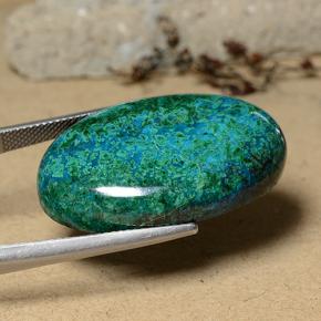 Chrysocolla Gemstone in 30.9 x 19.7 mm Size for Sale, Chrysocolla Stone in Multicolor Color