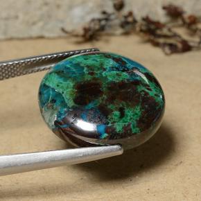 Chrysocolla Gemstone in 18.2 mm Size for Sale, Chrysocolla Stone in Multicolor Color