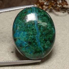28.5ct Oval Cabochon Multicolor Chrysocolla Gem for sale 28.5ct Oval Cabochon Multicolor Chrysocolla Gem (ID: 486616)