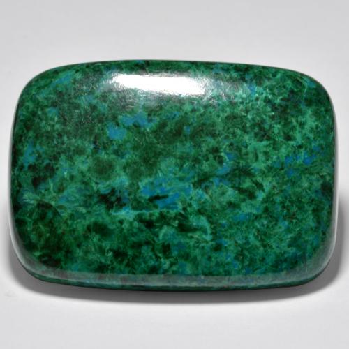Multicolor Chrysocolla Gem - 89.5ct Cushion Cabochon (ID: 486618)