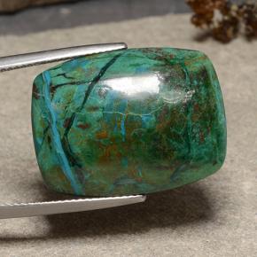 22.82 ct Multicolor Chrysocolla Stone, Natural Chrysocolla in Cushion Cabochon Shape for Sale