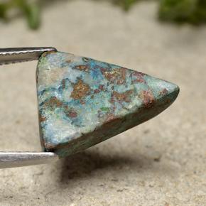 Chrysocolla Gemstone in 17.4 x 14.3 mm Size for Sale, Chrysocolla Stone in Multicolor Color