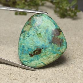 Chrysocolla Gemstone in 28.5 x 25.2 mm Size for Sale, Chrysocolla Stone in Multicolor Color