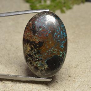 46.9ct Oval Cabochon Multicolor Chrysocolla Gem for sale 46.9ct Oval Cabochon Multicolor Chrysocolla Gem (ID: 498348)