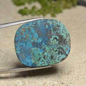 Chrysocolla Gemstone in 24.4 x 20 mm Size for Sale, Chrysocolla Stone in Multicolor Color