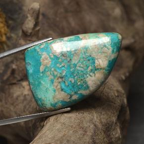 45.05 ct Multicolor Chrysocolla Stone, Natural Chrysocolla in Shark Fin Cabochon Shape for Sale