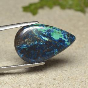 12.02 ct Multicolor Chrysocolla Stone, Natural Chrysocolla in Pear Cabochon Shape for Sale