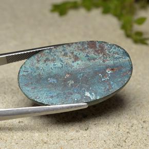 Chrysocolla Gemstone in 31.8 x 19.6 mm Size for Sale, Chrysocolla Stone in Multicolor Color